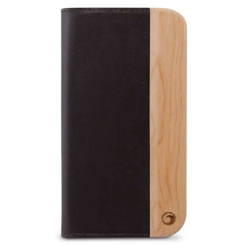 Samsung Galaxy S4 Marware Milan Wood Wallet Folio Flip Case Cover Brown