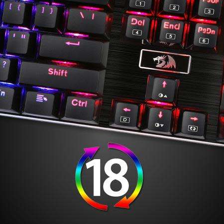 RED DRAGON K556 RGB Mechanical Gaming Keyboard 104 Keys NEW SEALED