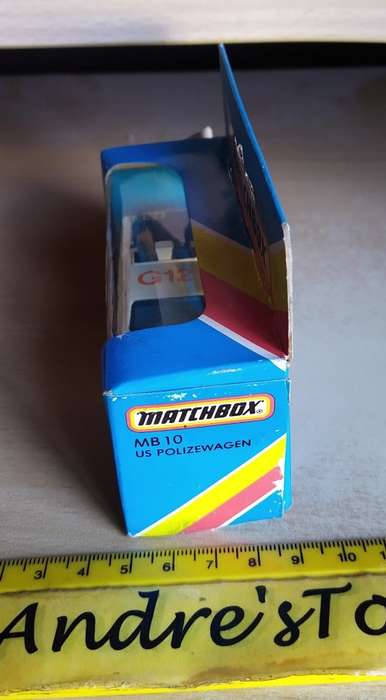1981 Matchbox ~ Blue Window Box ~ MB 10 US Police Car ~ in original box