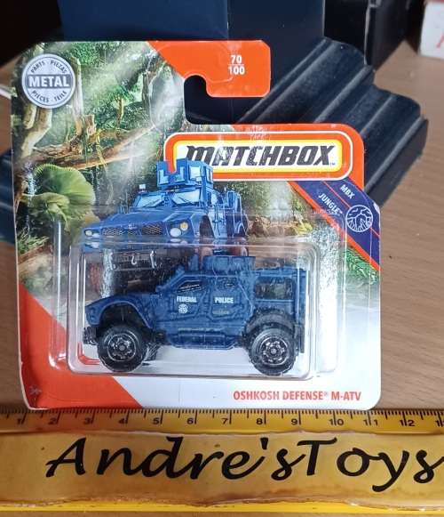 2019 Matchbox ~ 70/100 Qshkosh Defense M-ATV ~ Mint on Short card