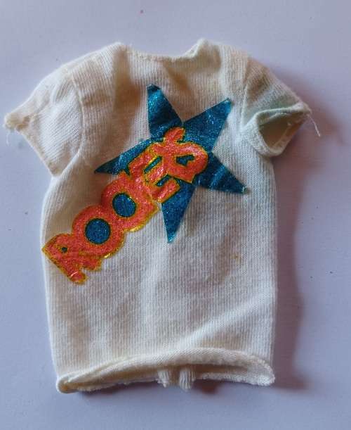 Vintage Barbie - Top White ` Rockers