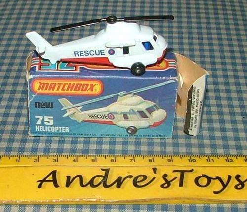 Matchbox Lesney - 1977 No75F Helicopter - with Original Box