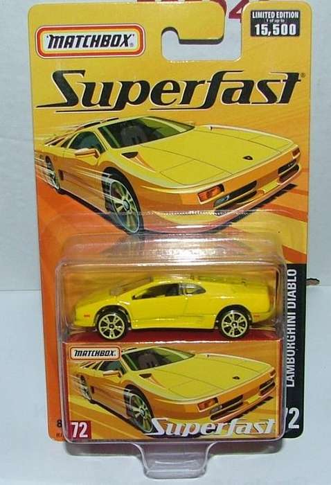 MATCHBOX SUPERFAST 2005 LAMBORGHINI DIABLO  #72  1/15,000