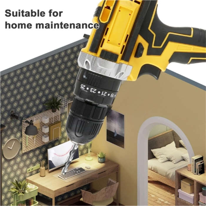 21V Cordless Drill Set Power Tool Set with 2 X Rechargeable Batteries and Tool Box