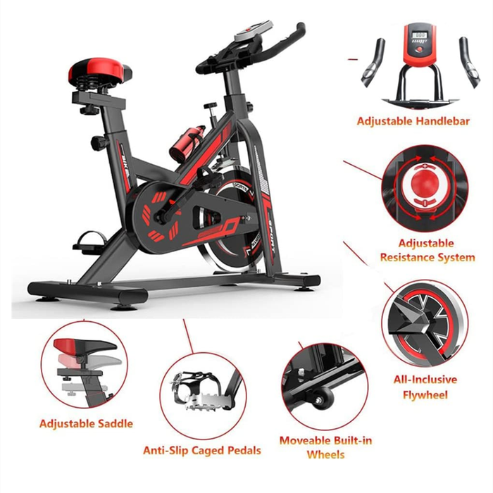 Indoor spinning bike belt drive flywheel exercise bike adjustable fitness equipment exercise