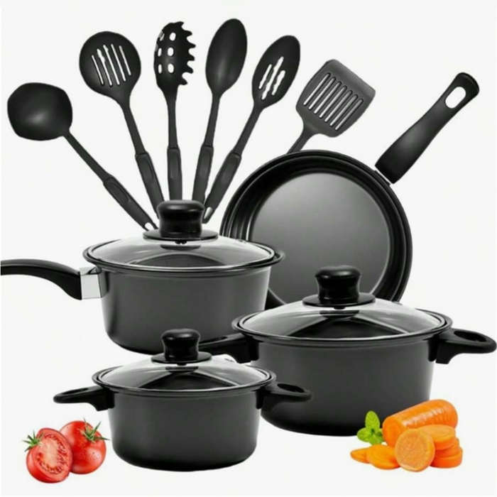 13-Piece Cookware Pots and Pans Set High Performance Non-Stick Cookware for Induction and Stovetops