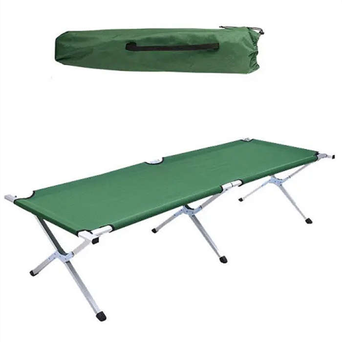 Aluminum Folding Camping Bed Outdoor Portable Military Bed Hiking Belt Bag Outdoor Furniture
