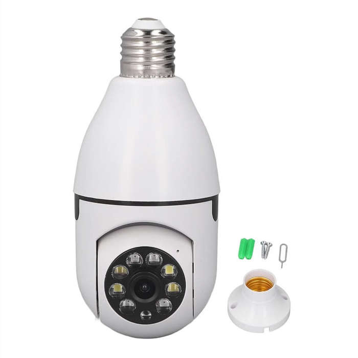 WiFi Bulb Camera E27 Home Security Camera Indoor 360 Degree PTZ Surveillance CameraWiFi Bulb Camera