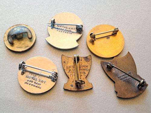 South African  (Union) and Member vintage pin badges - Job Lot of 6 badges