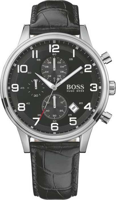 AWESOME WATCH*Hugo Boss Mens Chronograph W/ Box Papers*R5299*