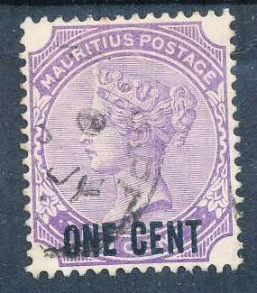 MAURITIUS  QVIC  1893  1c OVERPRINT  - FINE USED
