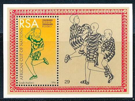 RSA  - 1996 -    Football Championship, South Africa -  MINI-SHEET  -  FINE MINT