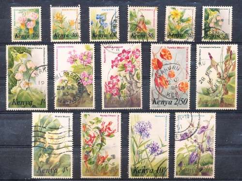 KENYA  1983 -    Flowers -    SET  to the 20/   -  FINE  USED