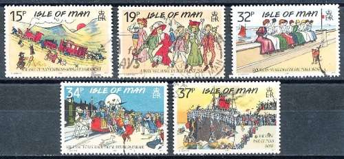 ISLE of MAN  - 1990  Motifs from Old Postcards -  SET  - FINE  USED