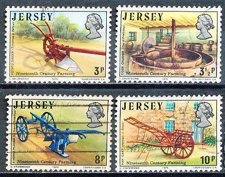 JERSEY   - 1975   19th Century Farming  FULL SET  -  FINE USED