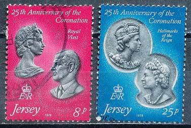 JERSEY   - 1978    Coronation of Queen Elizabeth II   FULL SET    -  FINE  USED