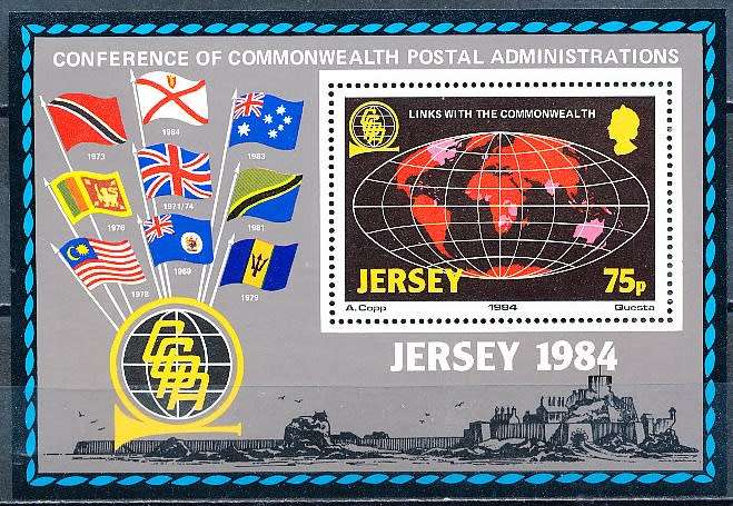 JERSEY   - 1984   Commonwealth Day MINI-SHEET     -  FINE  MINT