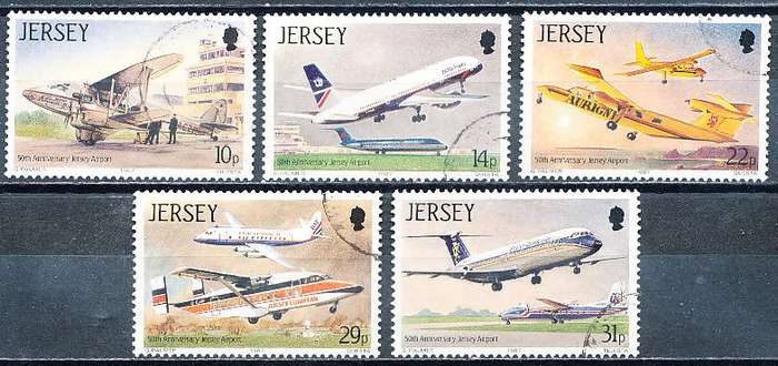 JERSEY   - 1987  Jersey Airport  FULL SET    -  FINE USED