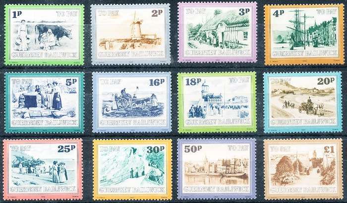 GUERNSEY   - 1982   POSTAGE DUE   COMPLETE   SET -   FINE  MINT