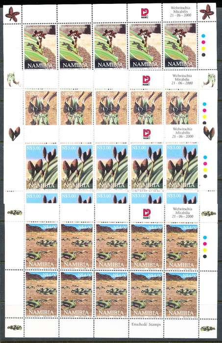 NAMIBIA   2000   -   Prehistoric Plant  COMPLETE  SHEETS - FINE  MINT