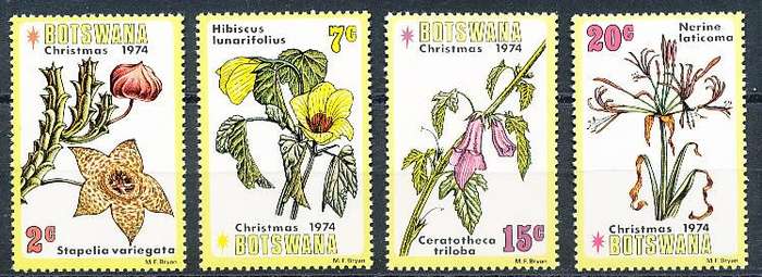 BOTSWANA  1974  -  Christmas  SET    - FINE  MINT