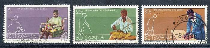 BOTSWANA  1981  -   Year for Disabled Persons   SET    -    FINE    USED