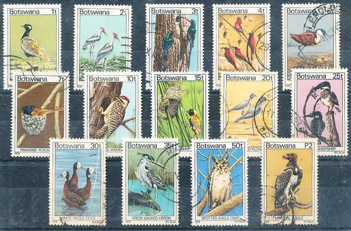 BOTSWANA  1978  -   Birds   PART  SET    -    FINE  USED