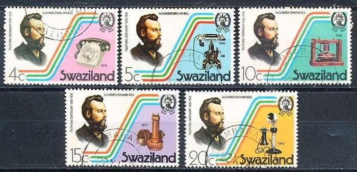 SWAZILAND   1976   -  Anniversary of the Telephone  COMPLETE SET  -  FINE CTO  USED