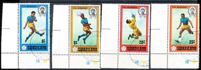 SWAZILAND   1976   -   F.I.F.A. Membership  COMPLETE SET  -  FINE  CTO  USED
