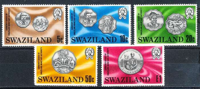 SWAZILAND   1979   - Coins   FULL  SET  -  FINE  MINT