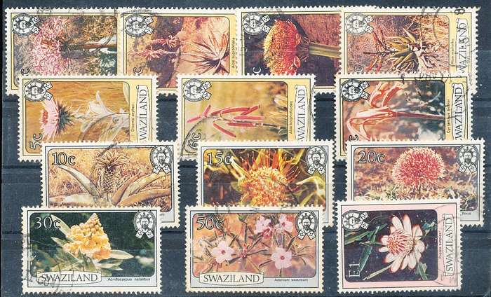 SWAZILAND   1980   -  Flowers  SET  to E1  -    FINE USED