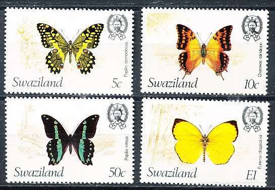 SWAZILAND   1982   -    Butterflies   FULL  SET  -    FINE   MINT
