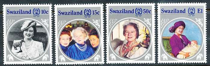SWAZILAND   1985   - Queen Mother  FULL  SET  -    FINE  MINT