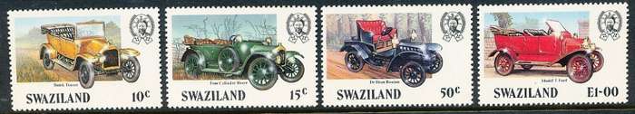 SWAZILAND   1985   - Veteran Cars  FULL  SET  -    FINE  MINT