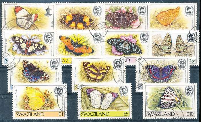SWAZILAND   1987   -  Butterflies  FULL SET -    FINE  USED