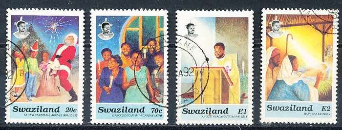 SWAZILAND   1991   -   Christmas   FULL  SET -    FINE  CTO  USED