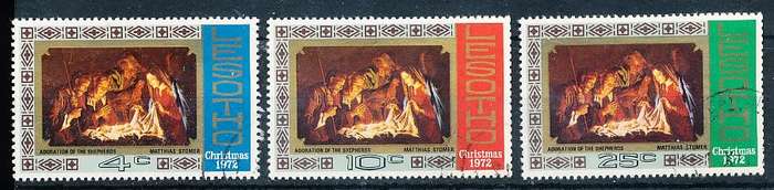 LESOTHO  1972 -     Christmas  FULL SET   -    FINE  CTO USED