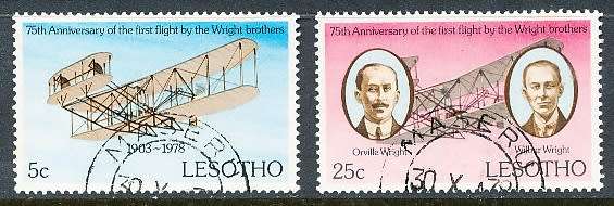 LESOTHO  1978 -    First Powered Flight   FULL SET   -   FINE  CTO USED