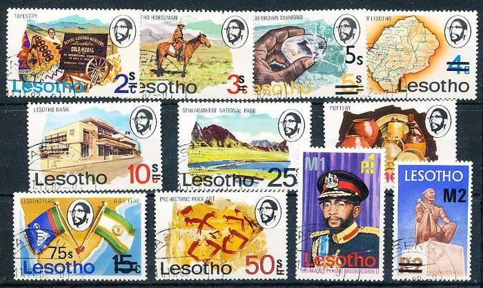 LESOTHO  1980 -    Previous Issues Surcharged    SET   -   FINE  CTO USED