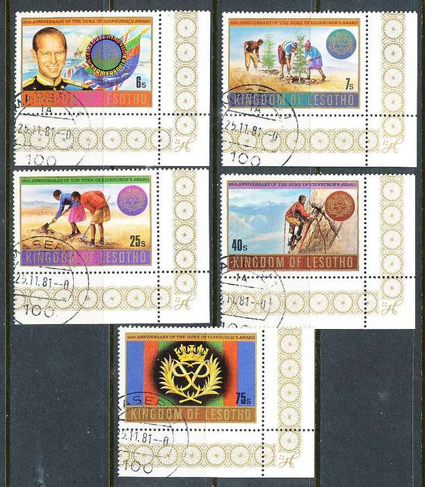 LESOTHO  1981 -   Duke of Edinburgh Award Scheme   FULL SET   -   FINE  CTO USED
