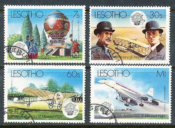 LESOTHO  1983 -     Manned Flight   FULL  SET   -   FINE  CTO  USED