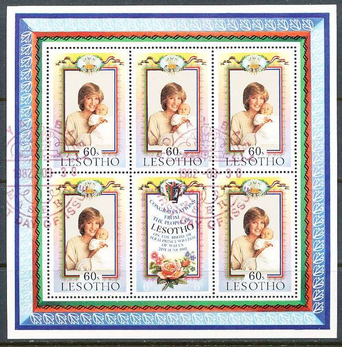 LESOTHO  1982 -   Prince William  MINI-SHEET  -   FINE  CTO USED