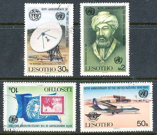 LESOTHO  1985 -   United Nations Organization   FULL SET     -   FINE  USED