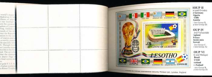 LESOTHO  1982 -   Football World Cup - Spain  COMPLETE  BOOKLET   -   FINE   MINT