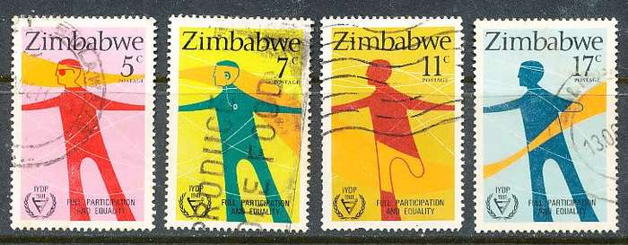 ZIMBABWE 1981  -  Year of Disabled Persons  FULL  SET  -  FINE    USED