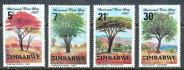 ZIMBABWE 1981  -  National Tree Day  FULL  SET   -  FINE  MINT