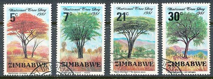 ZIMBABWE 1981  -  National Tree Day  FULL  SET   -  FINE  CTO  USED