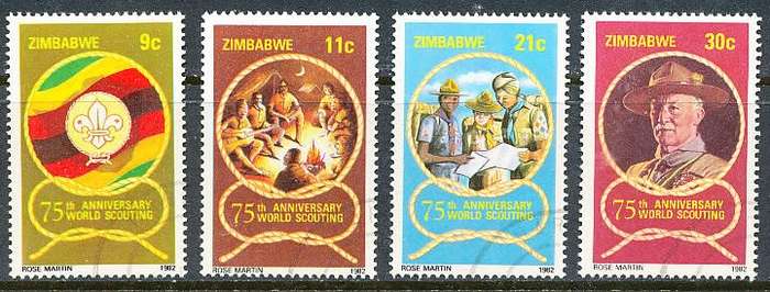 ZIMBABWE 1982  -   Boy Scout Movement  SET   -  FINE  CTO USED
