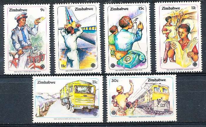 ZIMBABWE 1983  -  Communications Year   FULL SET  -  FINE MINT