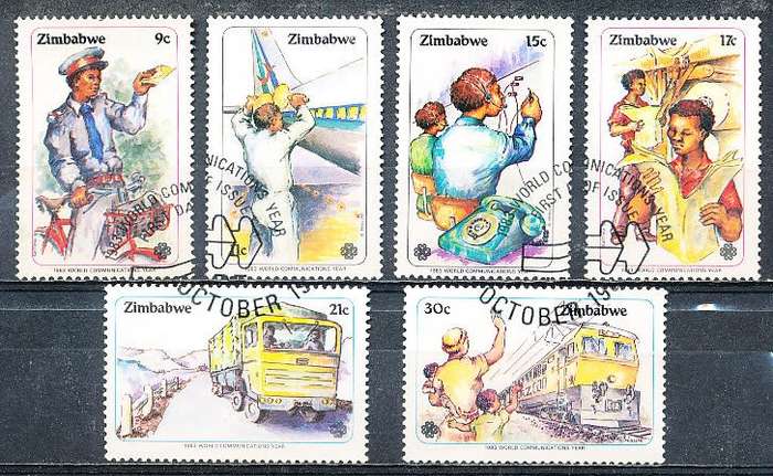ZIMBABWE 1983  -  Communications Year   FULL SET  -  FINE CTO USED